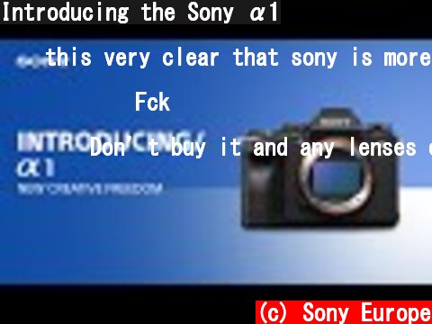 Introducing the Sony α1  (c) Sony Europe